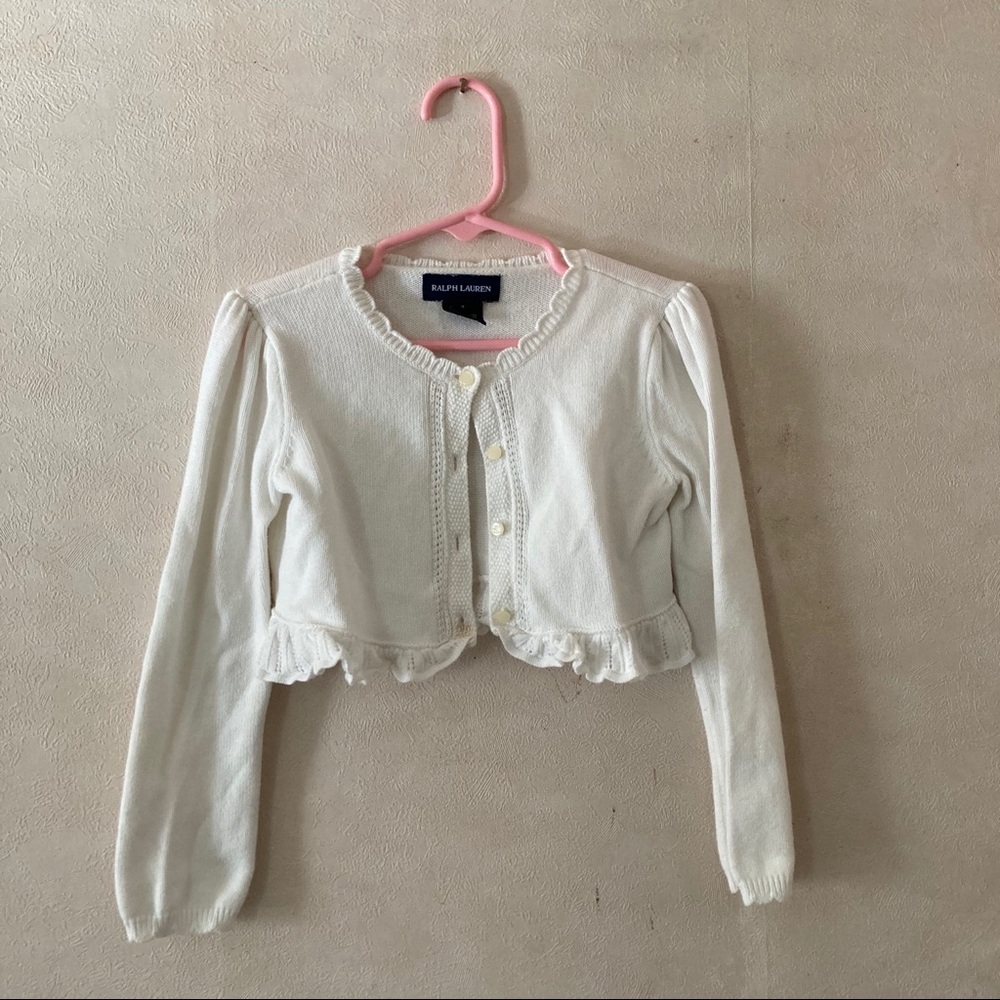 Ralph Lauren White Cardigan
